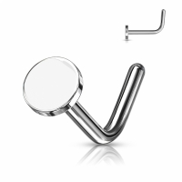 Nasenpiercing L-Bogen Flat Top