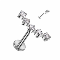 Titan 5 Edelsteine ​​rund 1,2x8 mm