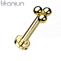 Piercing Push in Dreieckig 0.8X8mm vergoldet