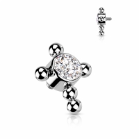 Dermal Top Perlenkugeln mit Mittelstein 1,2 mm