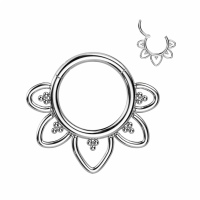 Piercing Clicker Filigran elegant Titan 8 mm