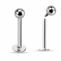 Labret-/Monroe-Stecker aus massivem Titan der Güteklasse 23 mit Innengewinde – 1,6 mm x 8 mm x 3 mm