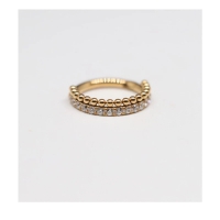 Piercing titanium clicker steentjes en balletjes gold plated 1.2x8