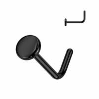 Nasenpiercing flache Scheibe schwarz