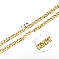 Gliederkette 7mm - goldfarben