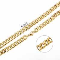 Gliederkette 9mm - goldfarben