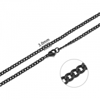 Gliederkette 3mm - schwarz