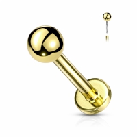 Piercing rund vergoldet 0,8x8