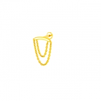 Piercing titanium luxe hanger dubbele ketting - goud