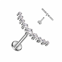 Titan 9 Edelsteine ​​rund 1,2x8 mm
