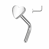 Nasenpiercing Herz L-Bogen