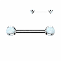 Piercing Titan Opalstein beidseitig