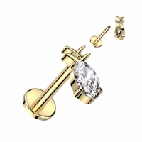 Piercing Titan Ananas 1,2x6 goldfarben
