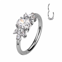 Piercing Titanring Smaragdschliff 1,2x10