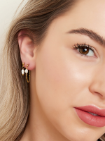 Oorbel met parel - zilver