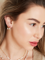 Oorbel met parel - zilver