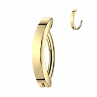 Piercing ovales, schlichtes Design Titan Gold
