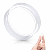 6 mm Double-Flare Tunnel weiches Silikon Ultra dünn transparent