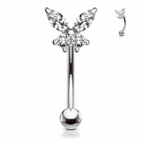 Piercing Schmetterling Silber