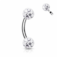 Gebogenes Piercing Ferido weiß