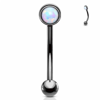 Piercing Opal Top 1,2x6 schwarz