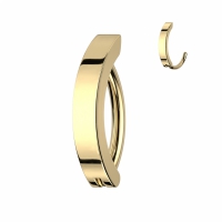 Piercing ovales schlichtes Design gold 8mm