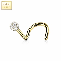 14kt. Nasenpiercing mit Kugel