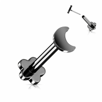 Piercing Push in Mondschwarz
