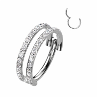 High Quality titanium clicker double lined gemmed