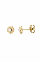 Ohrringe Ohrstecker Ball Top Stein gold