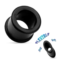 16 mm Double-Flared Tunnel weiches Silikon schwarz