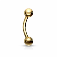 Piercingkugel vergoldet 1,6 x 8