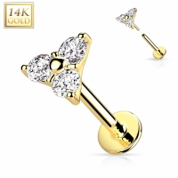 Piercing 14kt Gold Dreieck 8mm