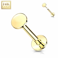Piercing 14kt Basic Circle Push in 1,2x8