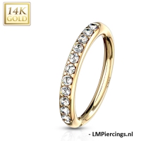Piercing 14kt Halbseiten-Creolenring 1,2x10