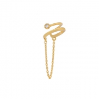 Fake Piercing Eleganter Ear Cuff Gold