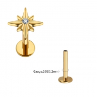 Piercing Nordstern 1,2x6 gold