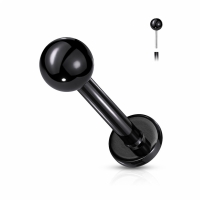 Piercing rund schwarz 0,8x8