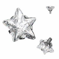 Dermal Top Star Stein weiß 1,6mm
