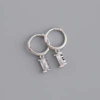 Ohrringanhänger weißer Charm - Silber