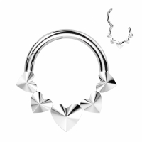 Piercing Clicker Ring Herzen vorne 1,2x10