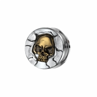 14 mm Schraubverschluss Bronze Totenkopf