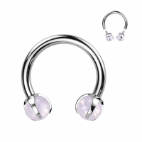 Piercing Titan Hufeisen Rosenquarz