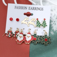 Ohrringe Weihnachtssortiment 6-teilig gold