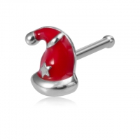 Nasenpiercing Weihnachtsmannmütze Ohrstecker