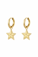 Goldene Sternohrringe mit Aufdruck