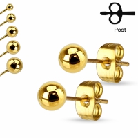 Ohrringe Kugel 2 mm vergoldet