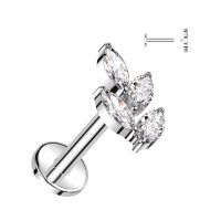 Piercing Blatt Marquise 1,2x8