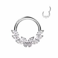 Piercing Schmetterling Blatt Clicker Ring 1,2x10