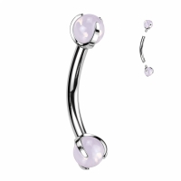 Piercing Rosenquarz 1,2x8